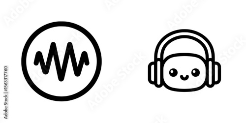 Audio mix symbol in glyph form, embodying a modern and simple design aesthetic, with the added benefit of being editable in a current format