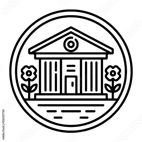 Modern tokenized assets line icon, featuring an editable stroke, ideal for visual representations in NFT apps, blockchain property, and DeFi investments