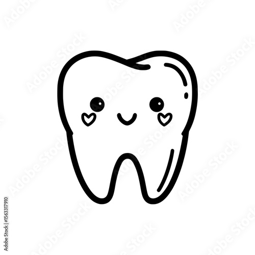 Modern illustration is used in the design of the cavity line icon, which incorporates a thin black outline symbol and is presented on a transparent background with editable stroke