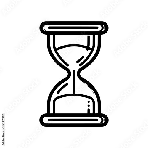 A deadline line icon is represented by a modern illustration of a thin black outline symbol with an editable stroke on a transparent background