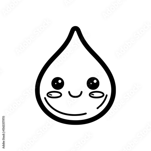 Modern illustration of a cry line icon with a thin black outline and editable stroke on a transparent background