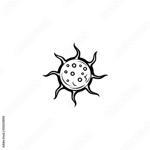 Skin cancer melanoma line icon is a representation of modern cancer malignant disease