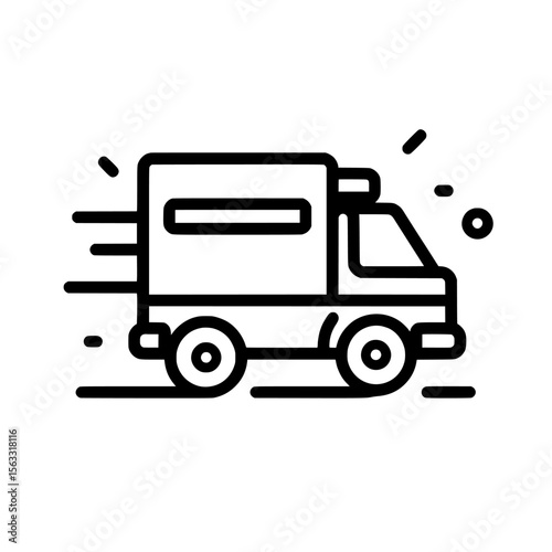 The Express Delivery line is represented by a modern icon that has an editable stroke