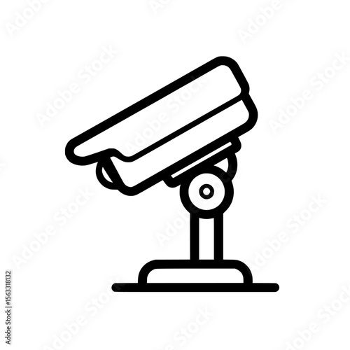 The icon for multi-platform viewing is a modern line symbol used for packaging on CCTV cameras with editable strokes