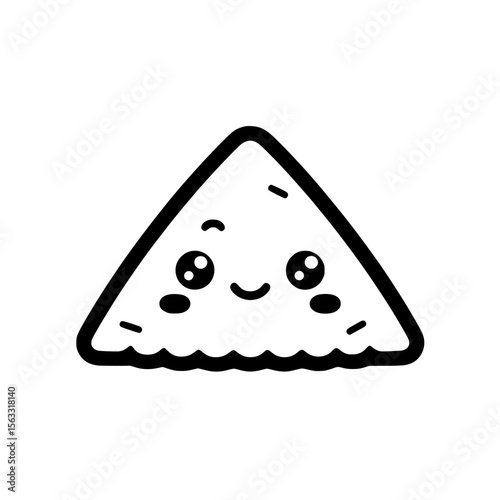 The hamantaschen line icon is depicted in white and black colors and is part of a collection of hamantaschen icons for use in web and mobile applications