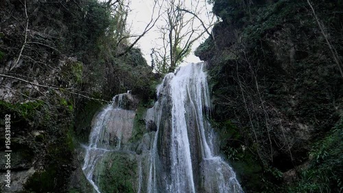 Cascade perdue dans la forêt