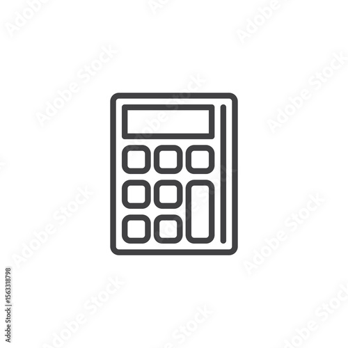 Calculator Math line icon