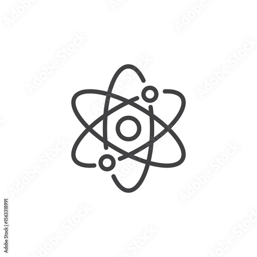 Atom Science line icon