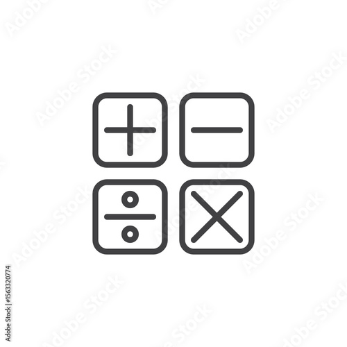 Math Symbols line icon