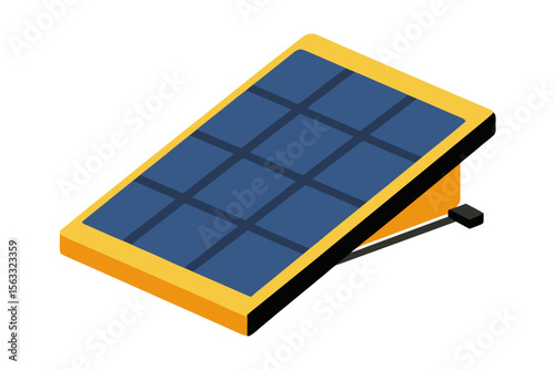 Modern solar panel with adjustable stand for energy generation