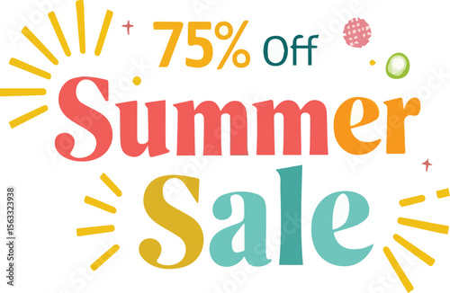 75% summer sales poster 100% fully editable file 