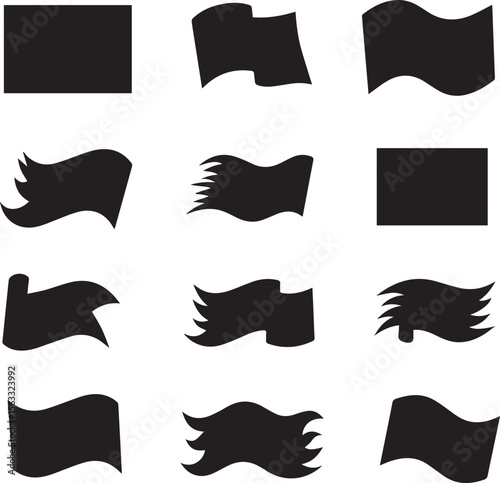 set of black and white mustaches