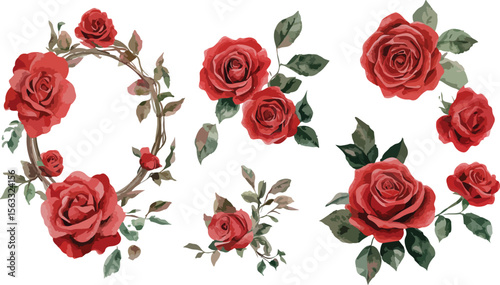 Elegant Red Rose Floral Arrangements