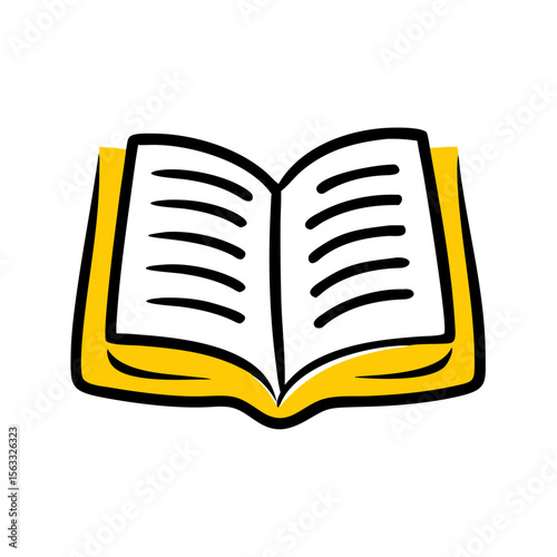 This vibrant open book icon is perfect for websites and blogs focused on education, reading, literature, knowledge, learning, or storytelling.

