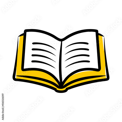 This vibrant open book icon is perfect for websites and blogs focused on education, reading, literature, knowledge, learning, or storytelling.

