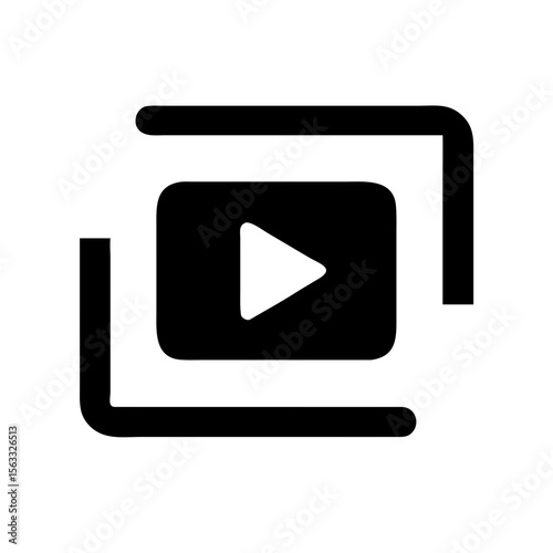 This image, a classic play button within a square, is ideal for websites and blogs needing a universal symbol for video content, tutorials, or media playback.

