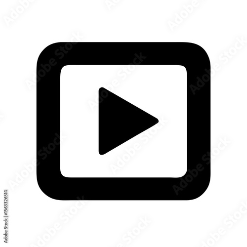 This image, a classic play button within a square, is ideal for websites and blogs needing a universal symbol for video content, tutorials, or media playback.

