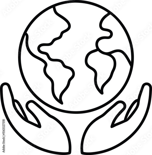 Protecting Our Planet Hands Holding the Earth, Global Conservation