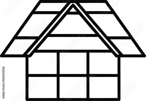 Simple House Structure Illustration Design, Construction, and Architecture
