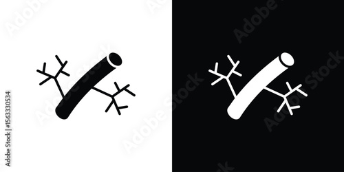 Blood vessel icon Set collection. Vector silhouette.
