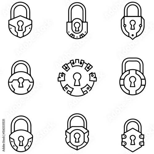 Dynamic lock logos that embody the idea of a challenge to be overcome or a puzzle to be solved