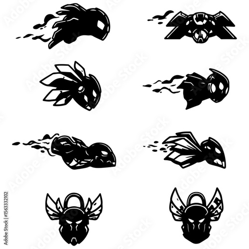A vector set of silhouettes represent an unbreakable bond and the promise of eternal unity