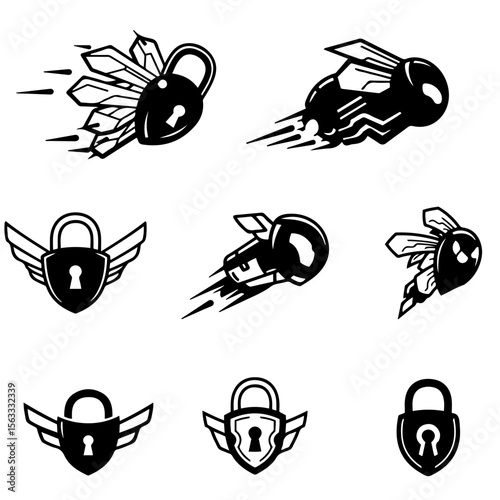 These vector icons are perfect for representing skill trees, locked abilities, and character progression