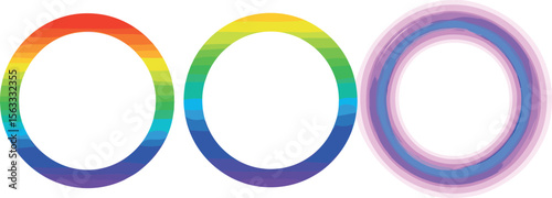 colorful gradient circle frames. abstract design for app, ui, web or design element