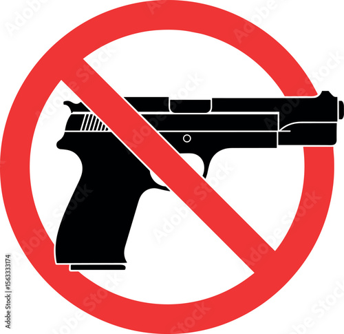 no guns sign, no firearms symbol