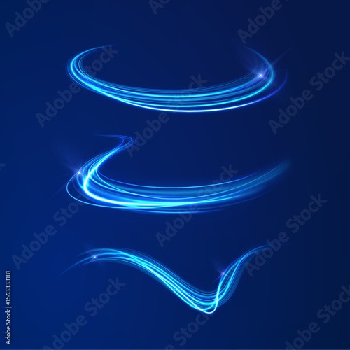 png dynamic blue glow flash line movement sparkle rotation curve background circle ellipse energy wave brilliant futuristic trace neon wind power swirl magic

