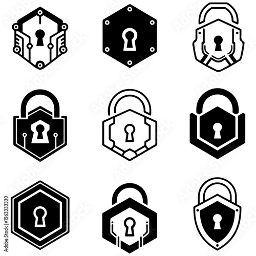 A dynamic set of lock silhouettes shown in the process of being unlocked, symbolizing freedom