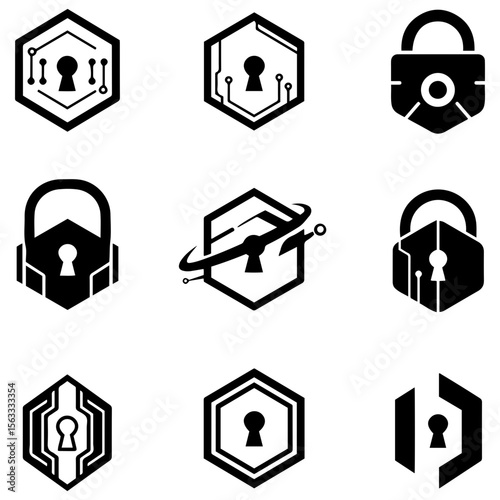 set of icons for web for modern design with sophisticated and exclusive brand experience