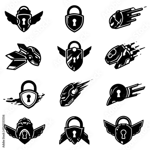 A dynamic set of silhouettes are perfect for creating a refined and opulent brand identity