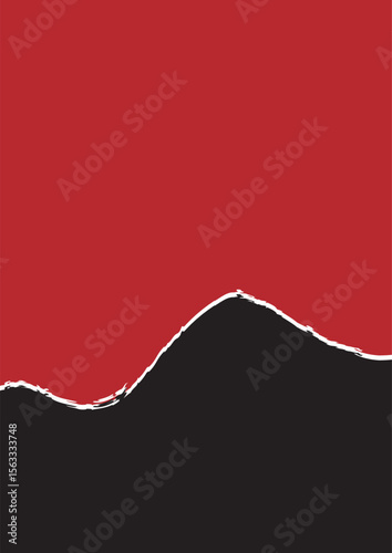 Torn Paper Background. Torn Old Paper Background Vector. Open frame strip with broken border piece. Blank turn note or tag for advertising illustration.