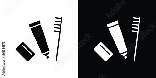 hygiene kit icon Set collection. Vector silhouette.