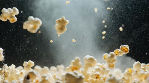 Excitement fills the air as fluffy kernels leap and dance in a burst of heat, creating a delightful spectacle of melting butter and savory aromas all around the living room.