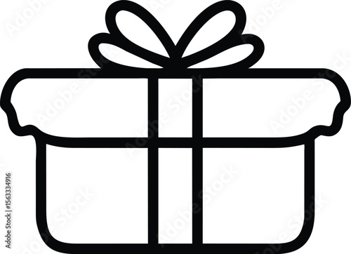 Celebrate with a Beautifully Wrapped Gift A Simple Line Art Design