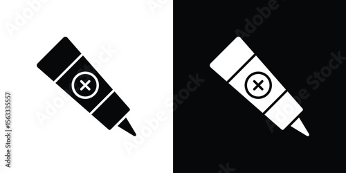 Ointment icon Set collection. Vector silhouette.