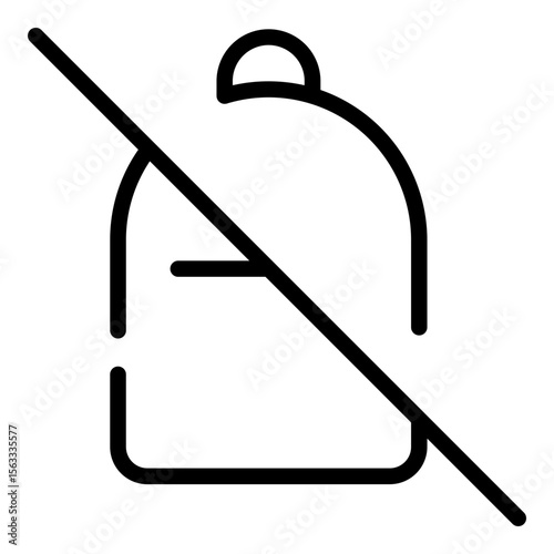 Personal Bag Off Prohibited Line Icon