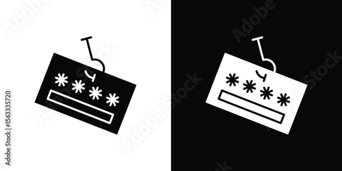 Password phishing icon Set collection. Vector silhouette.