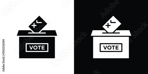Referendum icon Set collection. Vector silhouette.
