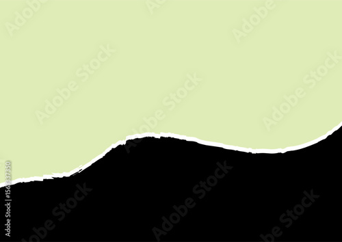 Torn Paper Background. Torn Old Paper Background Vector. Open frame strip with broken border piece. Blank turn note or tag for advertising illustration.