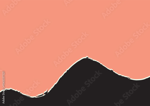 Torn Paper Background. Torn Old Paper Background Vector. Open frame strip with broken border piece. Blank turn note or tag for advertising illustration.