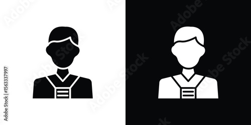 Tourist Guide icon Set collection. Vector silhouette.