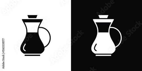 Vinegar icon Set collection. Vector silhouette.