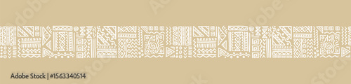 Hand drawn  abstract seamless pattern, ethnic background, african style - great for textiles, banners, wallpapers, wrapping - vector design