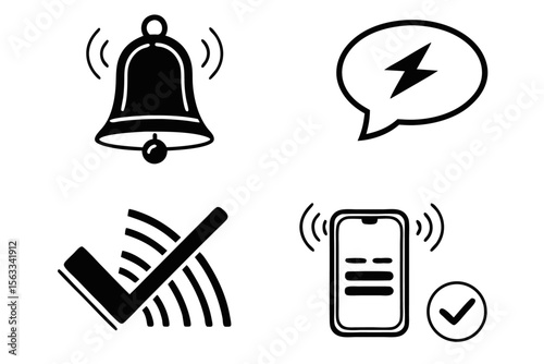 mobile-notification-symbols---black-icons-