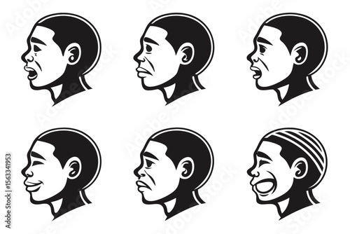 mood-and-emotion-faces---black-icons-