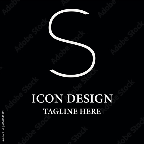 Letter S pencil thin logo design