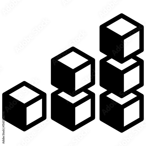 Stock. Outlined stroke vector icon with black-filled details.